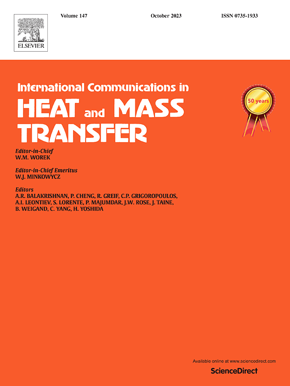 Go to journal home page - International Communications in Heat and Mass Transfer